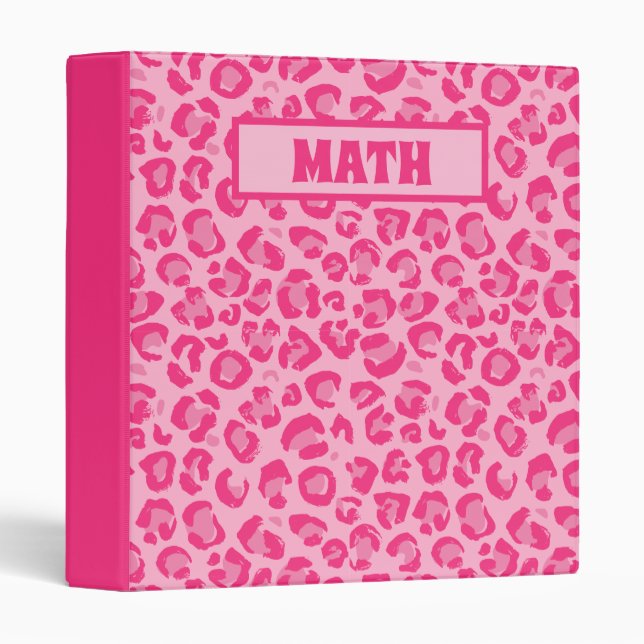 Classeur esthétique, Empreinte de léopard rose pre (Devant/Côté)
