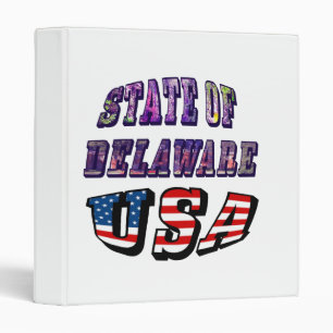 Classeur Etat du Delaware USA Photo & Flag Text