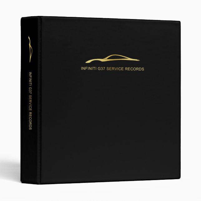 Classeur États de service d'Infiniti G37 (logo d'or) (Devant/Côté)