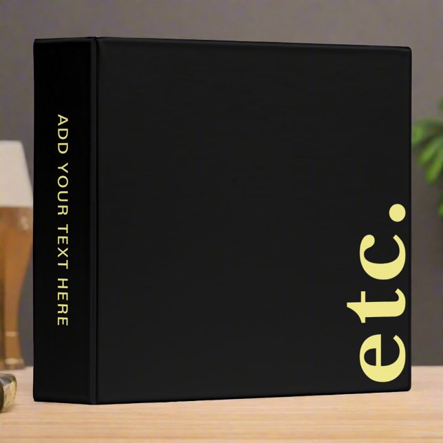 Classeur etc. Typographie gras noir et jaune moderne tendan (Créateur téléchargé)
