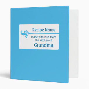 Classeur Étiquette bleu de nourriture