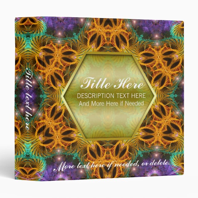 Classeur étoile Hexagon fractaire (Devant/Côté)