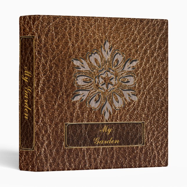 Classeur Étoile simili cuir de fleur (Devant/Côté)