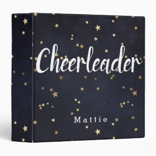 Classeur Etoiles bleu et or personnalisées de la marine Pom