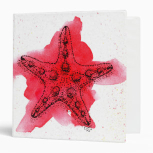Classeur Étoiles de mer d'aquarelle