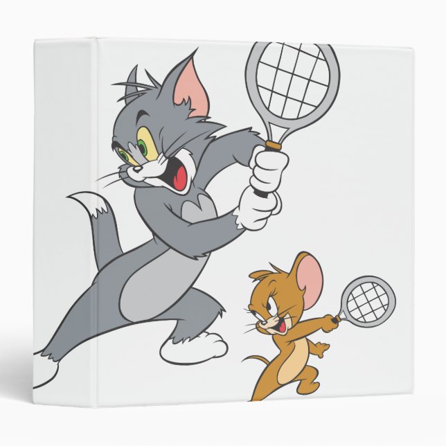 Classeur Étoiles de tennis Tom et Jerry 1 (Devant/Côté)