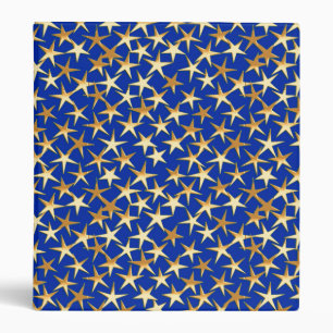 Classeur Étoiles d'or sur le bleu de cobalt