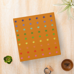 Classeur Étoiles multicolores en Crayon