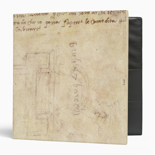 Classeur Étude architecturale avec des notes (Devant/Intérieur)