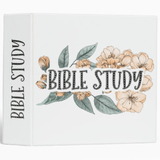 Classeur Étude biblique Fleur d'encre rose