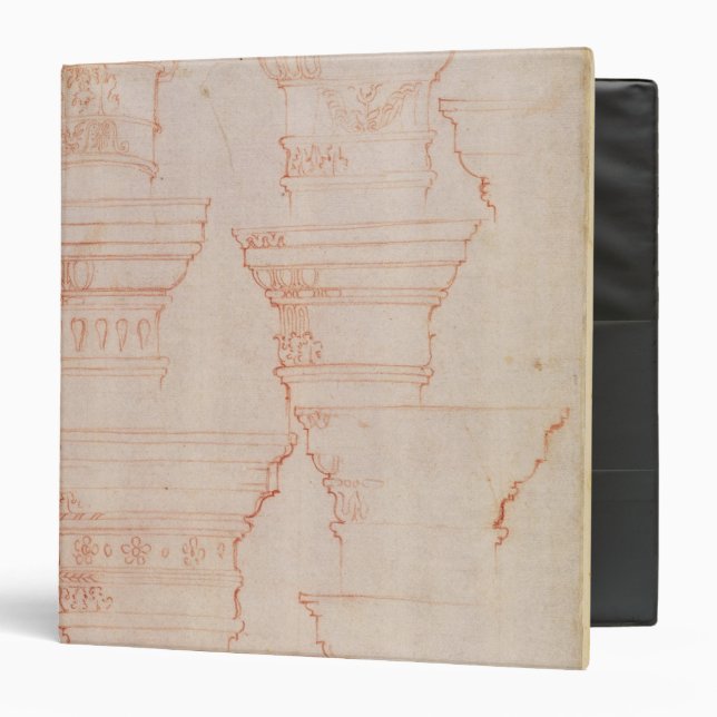 Classeur Étude de W.18v des capitaux de colonne (Devant/Intérieur)