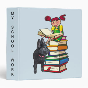 Classeur Étudiez Buddy GSD marionnette et écolière sur les