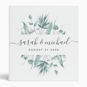Classeur Eucalyptus Verdure Chic Script Calligraphie Photo