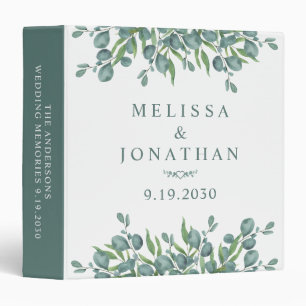 Classeur Eucalyptus Verdure Moderne Mariage Album photo