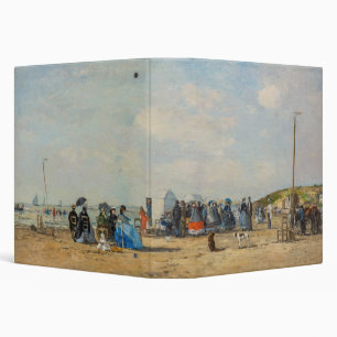 Classeur Eugene Boudin - Rassemblement sur la plage