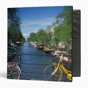 Classeur Europe, Hollande, Amsterdam, vélo jaune et