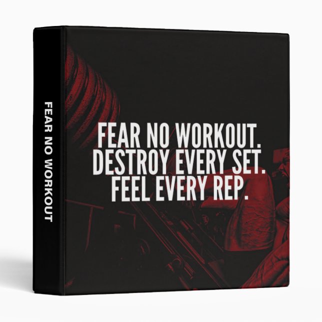 Classeur Exercice de musculation Motivation (Devant/Côté)