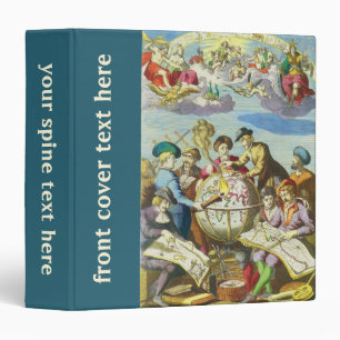 Classeur Explorateurs vintages avec carte du monde antique,