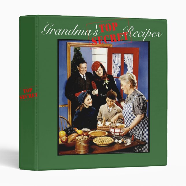 Classeur extrêmement secret de la recette de la (Devant/Côté)