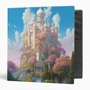 Classeur Fairy Tale Castle Rose White Gold Imaginaire Art
