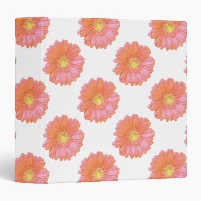 Classeur Faisée de gerbera orange (Devant/Côté)