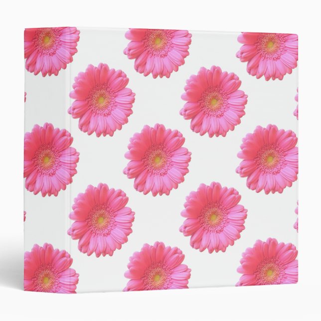 Classeur Faisée de gerbera rose (Devant/Côté)