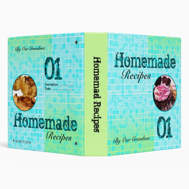 Classeur fait maison de mosaïque de vert de (Arrière-plan)