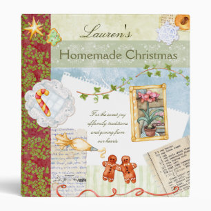 Classeur fait maison de recette de Noël