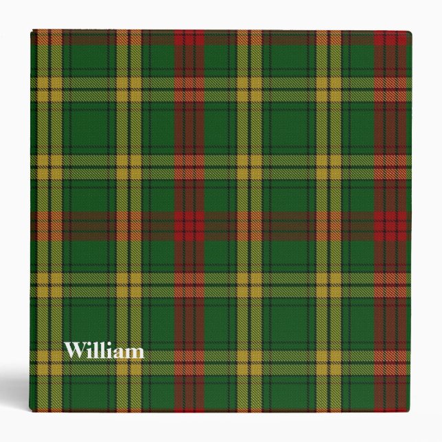 Classeur fait sur commande de plaid de tartan de (Devant)