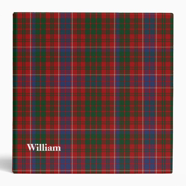Classeur fait sur commande de plaid de tartan de (Devant)