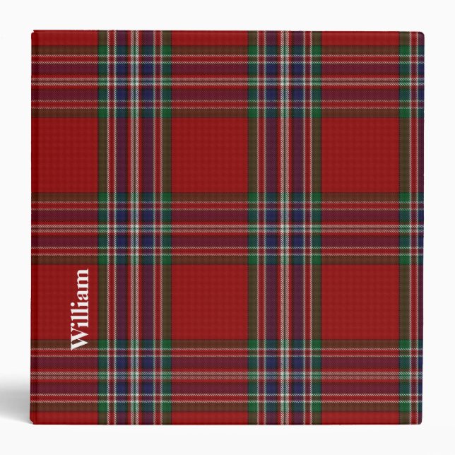 Classeur fait sur commande de plaid de tartan de (Devant)
