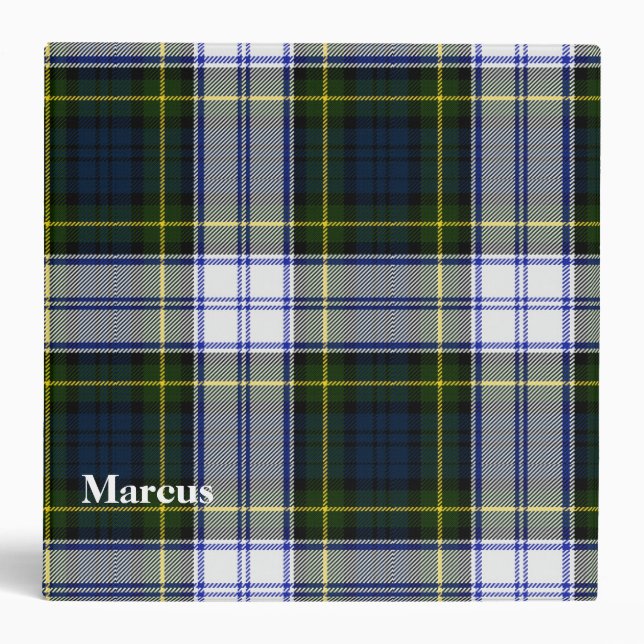 Classeur fait sur commande de plaid de tartan de (Devant)