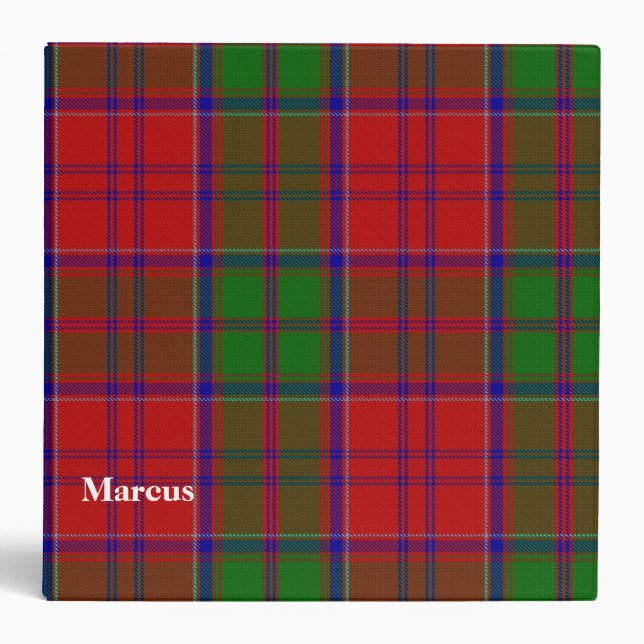 Classeur fait sur commande de plaid de tartan de (Devant)