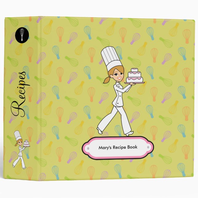 Classeur fait sur commande de recette d'art de (Devant/Côté)