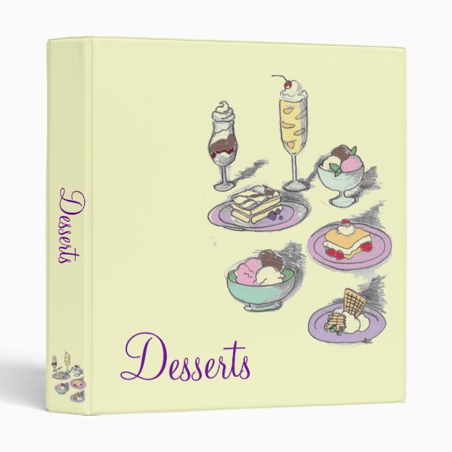 Classeur fait sur commande de recette de bonbons (Devant/Côté)
