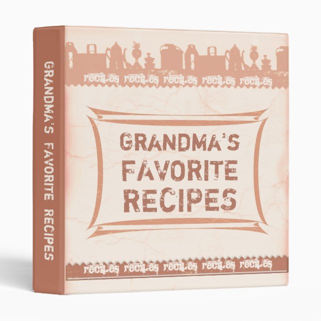 Classeur fait sur commande de /recipe (Devant/Côté)