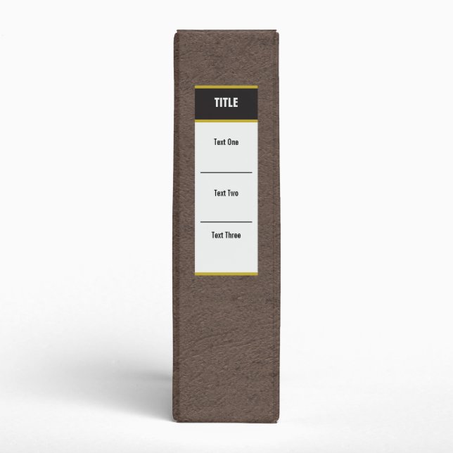 Classeur fait sur commande d'étiquette de Pritned (Côté)