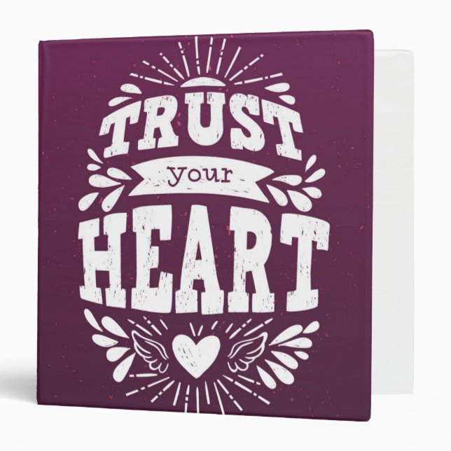 Classeur Faites confiance à votre coeur (Devant/Intérieur)