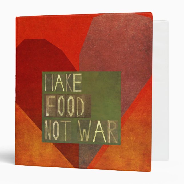 Classeur Faites la guerre de nourriture pas (Devant/Intérieur)
