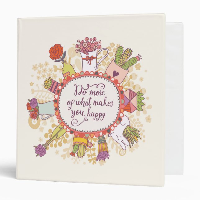 Classeur Faites plus de ce qui vous fait 2 heureux (Devant/Intérieur)