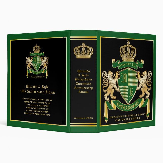 Classeur Faites votre propre blouse d'armoiries Green Gold  (Arrière-plan)