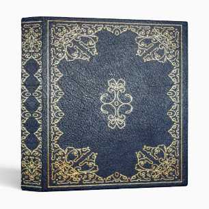 Classeur Falln a doré l'or et le livre bleu