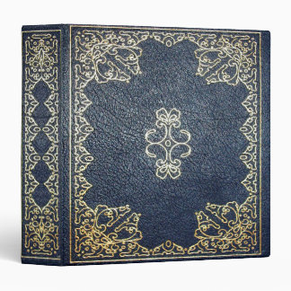 Classeur Falln a doré l'or et le livre bleu