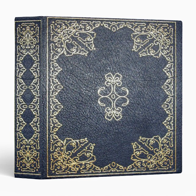 Classeur Falln a doré l'or et le livre bleu (Devant/Côté)