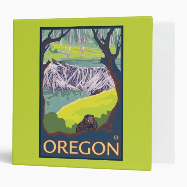 Classeur Famille des castors (Devant/intérieur)