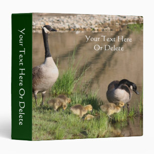 Classeur Famille d'oies du Canada Nature personnalisée