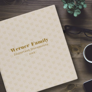 Classeur Famille Importante Docs Organisateur Monogram Beig