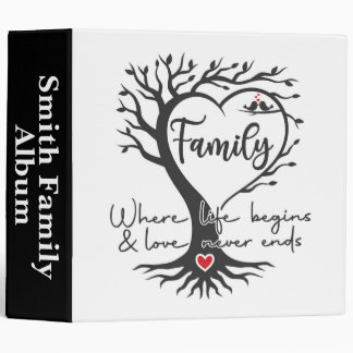 Classeur Famille où la vie commence et où l'amour ne finit 