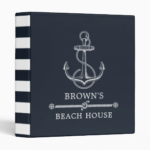 Classeur Family Beach Lake House Ancre nautique