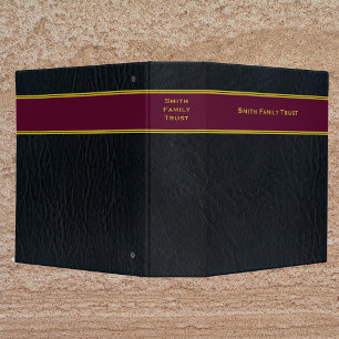 Classeur Family Trust Planification immobilière Black Faux 